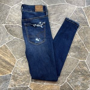American Eagle Next Level Stretch Distressed Hi-Rise Jegging